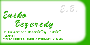 eniko bezeredy business card